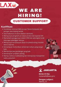Lowongan Kerja Customer Support