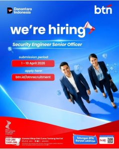 Lowongan Security Engineer Senior Officer di BTN