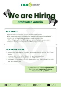 Lowongan Staf Sales Admin