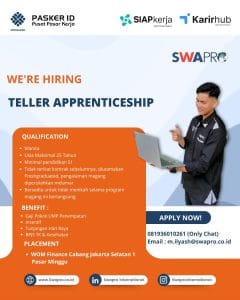 Hiring Teller Apprenticeship di WOM Finance Cabang Jakarta Selatan 1 Pasar Minggu